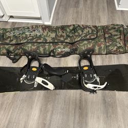 Burton Supermodel X Snowboard With Bindings And Bag