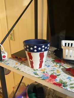 Stars and stripes candle