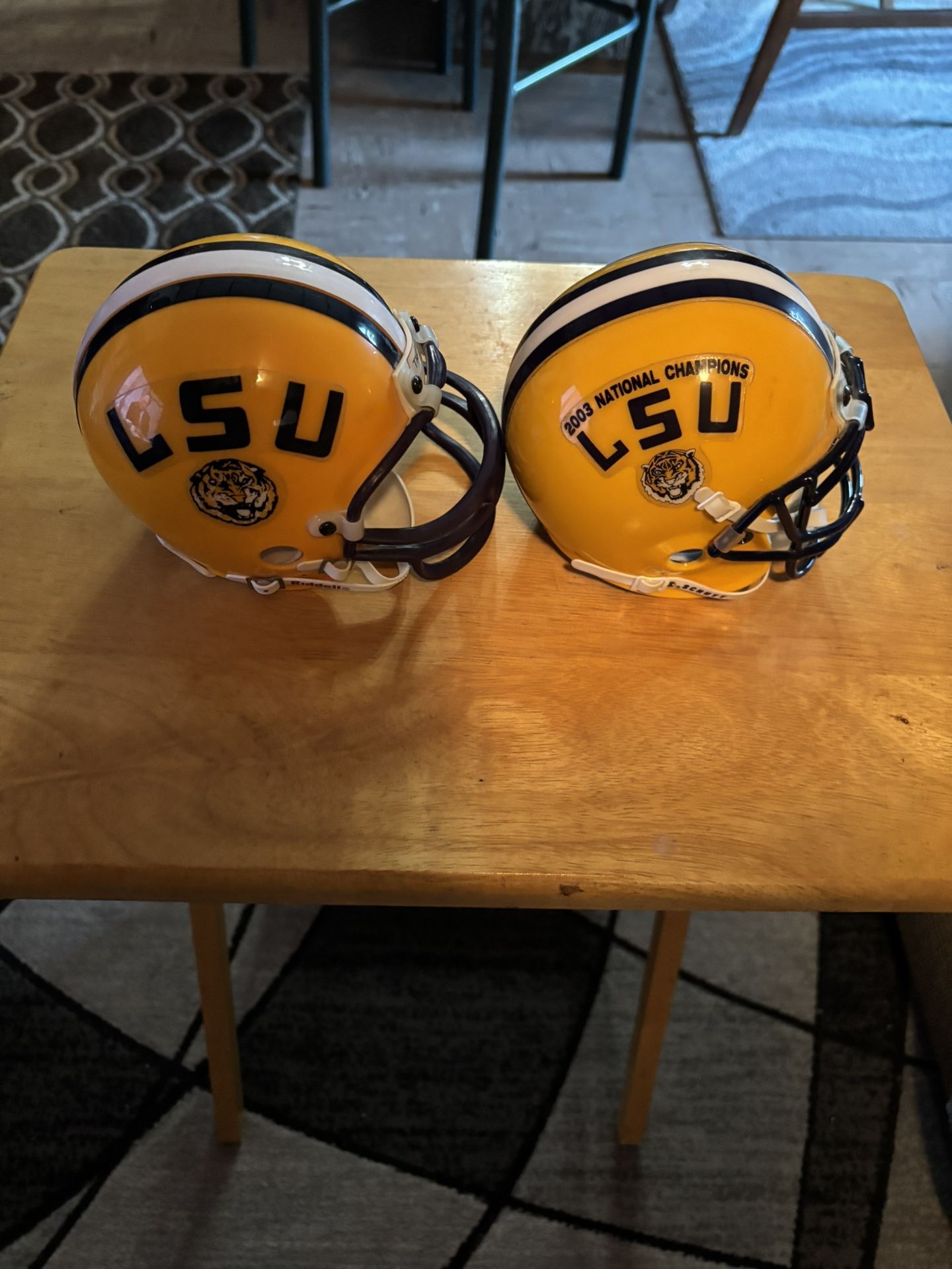 LSU Riddell & Schutt Mini Helmet Lot Of 2