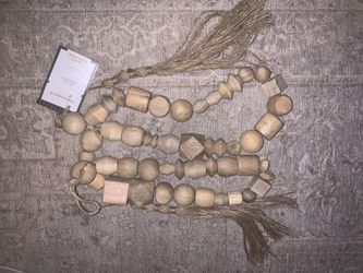 Target Threshold Studio McGee Decorative Wood Bead Garland 96"