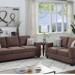 BRAND NEW 2PC SOFA AND LOVESEAT WITH ACCENT PILLOWS INCLUDED $699