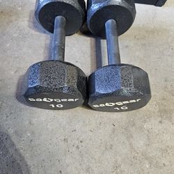 Pair 10lb dumbbells