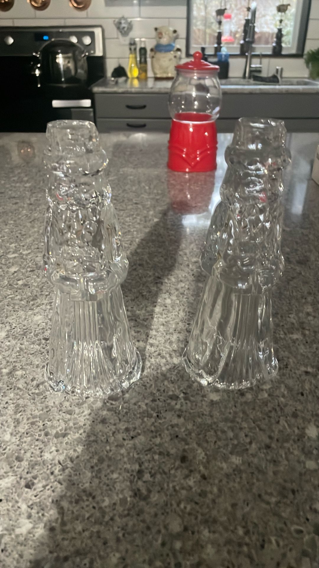 Princess house Santa Candle Holders