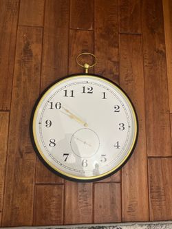 White and Gold Wall clock