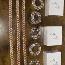 Tennis Necklace / Cuban Link Chains / AirPods