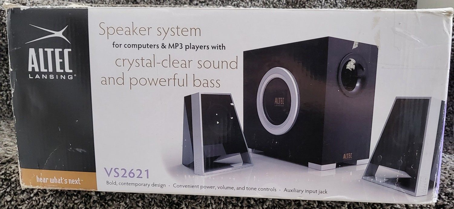 Altec Lansing VS2621 Channel Powered Speaker System with Subwoofer Tested.