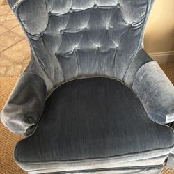 Blue Velvet Swivel/Rockers (2)