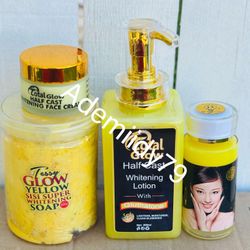 Total Glow Lotion Set, Face Cream , soap and serum 4 in 1 set 