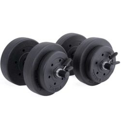 Weights cap 40lb vinyl dumbbell set
