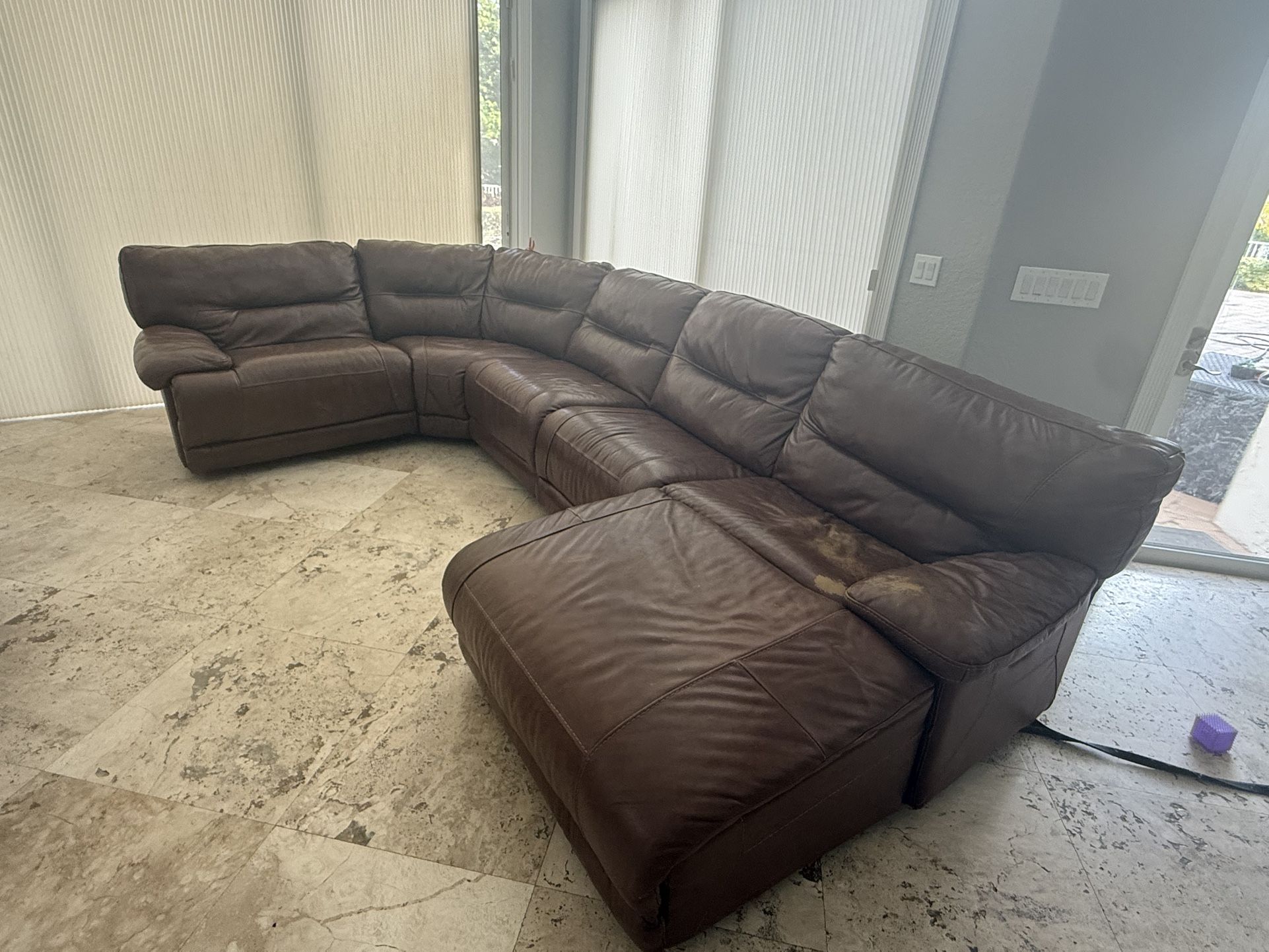 Large Brown Sectional Couch