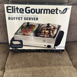Elite Gourmet Buffet Server W/ Warming Tray Never Used