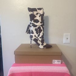 Thigh High Cow Print Boot