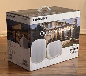 Onkyo D-P301 Indoor Outdoor Speakers (White) - NEW