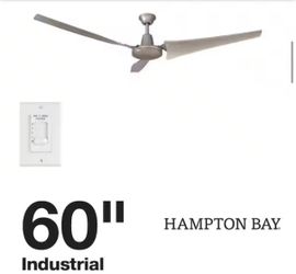 Industrial 60 in. Indoor/Outdoor Ceiling Fan with Wall Control