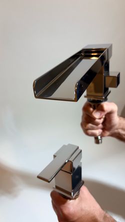 Chrome Waterfall Bathroom Faucet Set