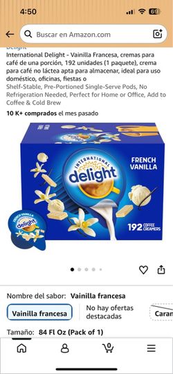 Delight French vanilla (192 coffee creamers)