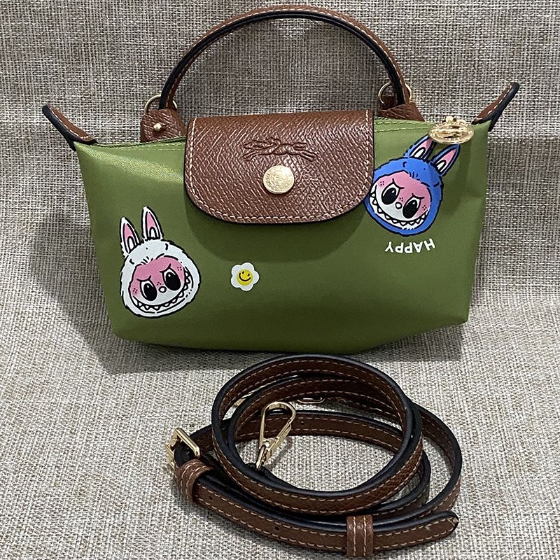 Longchamp Emerald Green Mini Tote Bag: Classic Dumpling Shape