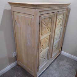 Unfinished Solid Wood Hand Carved 2-Door Armoire Cabinet 58.5x49x26 -  PICKUP ONLY Peoria, AZ
