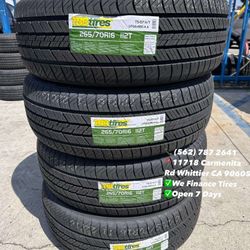 nan265/70/16 TBB New Set of Tires Installed and Balanced Set de Llantas Nuevas Instaladas y Balanceadas