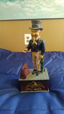 Uncle Sam cast iron bank