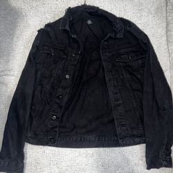 Forever 21 Black & Blue Denim Jacket 