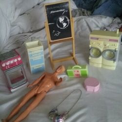 Barbie Stuff, Old Ken Doll And Misc 
