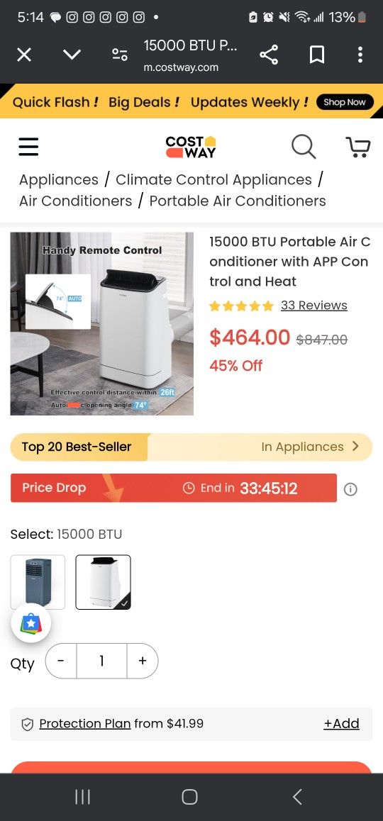 Brand New In Box Portable AC