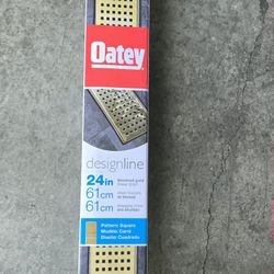 Oatey Designline 24in Pattern Square Brushed Gold Retail $130