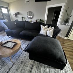 Black Extra Puffy Cloud Couch