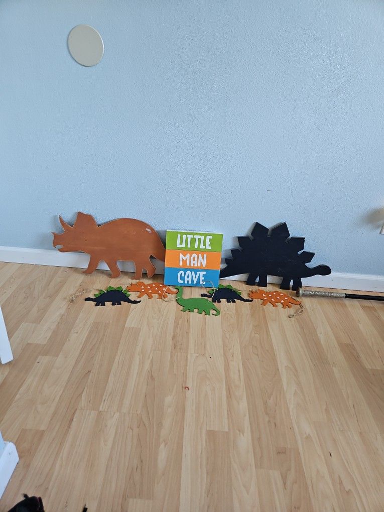 Boys Wooden Dino Decor