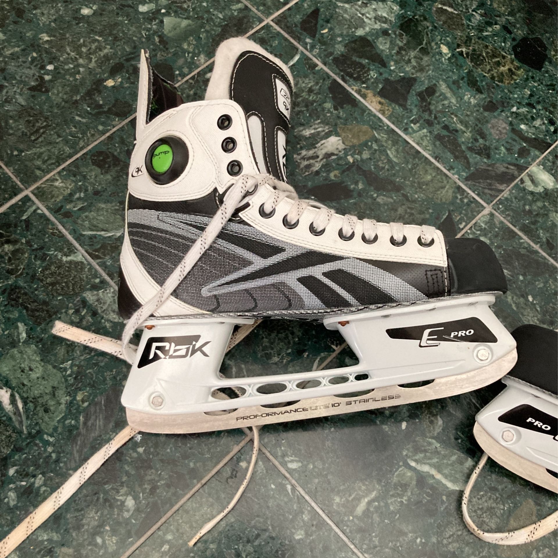 Reebok 9K White Pump Ice Hockey Skates