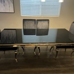 Black Glass Table