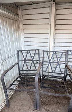 4 Black Patio Chairs