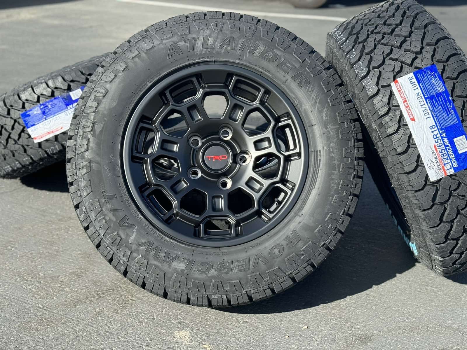 NEW BLACK 18” TRD Style 5x150 Wheels rims A/T tires Toyota Tundra Sequoia 275/65R18 285/65R18 PRO