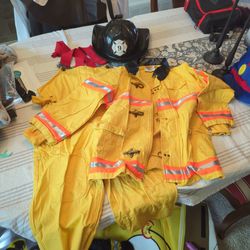 Kids Fire Fighter Halloween Costume Size 8-10