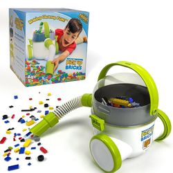 Pick Up Bricks Toy Cleanup Vacuum for Kids, Works w/Lego Bricks