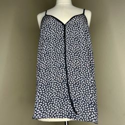 Urban Renewal UO Blue Floral Tank Top Size S 4 Vintage Y2K OOTD Retro Boho Shirt