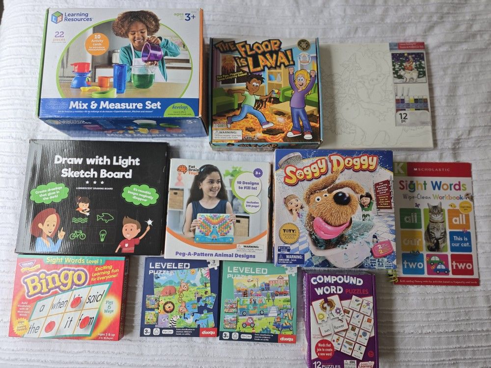 Learning Resources Fat Brain Toys Preschool Kindergarten Prep Puzzles Games Art Bundle