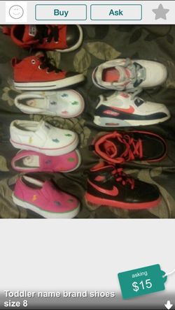 Toddler size 8 shoes.