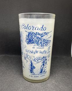 Vintage State Glass Colorado Souvenir Tumbler Hazel Atlas 