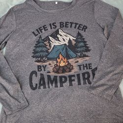 Brand New" Long Sleeve Campfire Shirt Size L