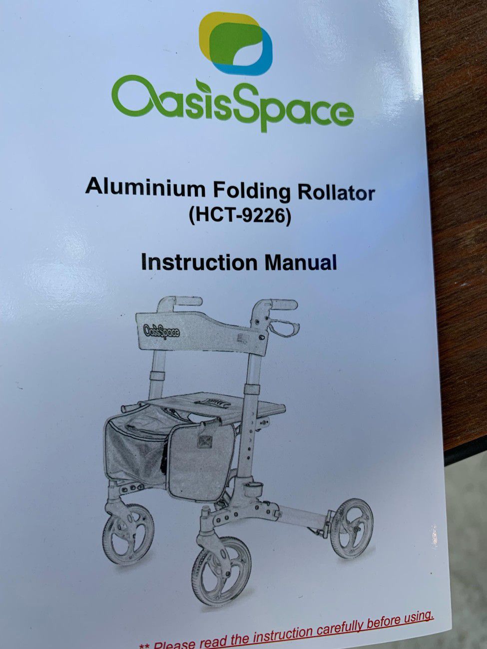 Brand new oasis space folding rollator