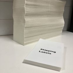 6,000 4x6 Thermal Fanfold Shipping Labels - Compatible With Dymo Zebra & Rollo Printers