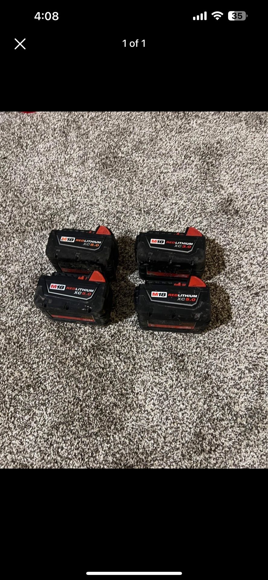 Milwaukee Batteries 