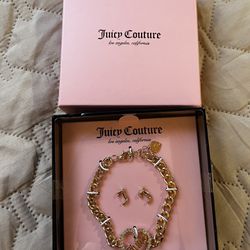 Juicy Couture Heart Bracelet With Earring 