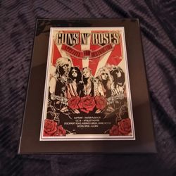 Rock Band Posters Framed GLASS NEW 11 inch x 14 inch