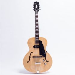GROTE Natural Hollow Body Jazz Electric Guitar Full Size Chrome Hardware NEW