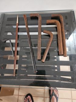 Rusty Hex Allen Wrench Set 5 Pieces