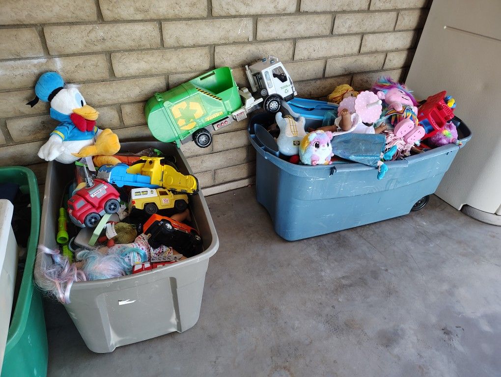 2 Full Bins Of Toys
