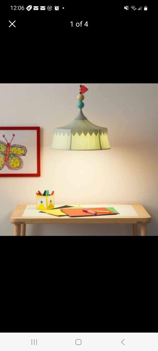 IKEA TROLLBO Circus Tent Kids Pendant lamp, light green